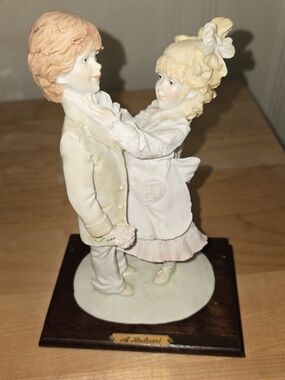 A. Belcari Boy And Girl 1984 Made In Italy 9 In Tall "Dear Arnart" Dancing